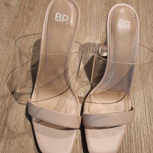 BPNaomi Blush Faux Leather Heels